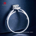 14K Gold 1ct Heart Classic Halo Moissanite Ring